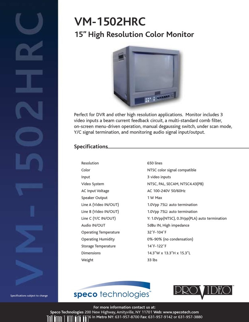 Speco VM-1502HRC User manual