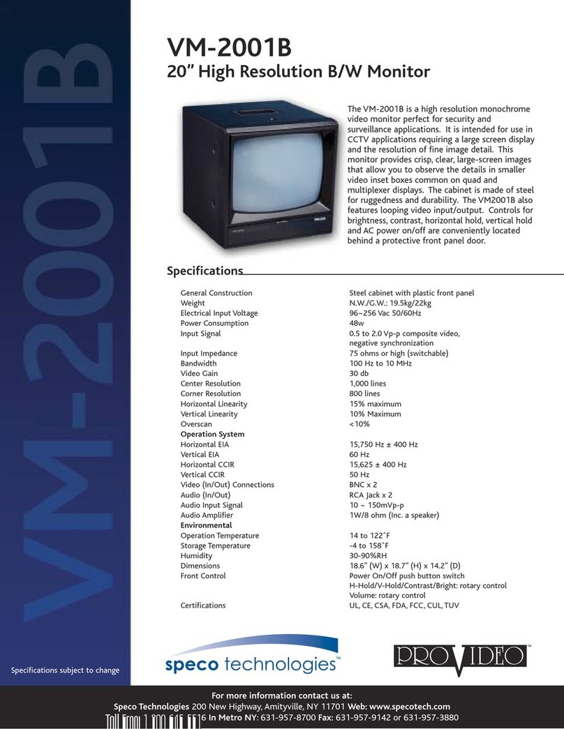 Speco VM-2001B Specifications