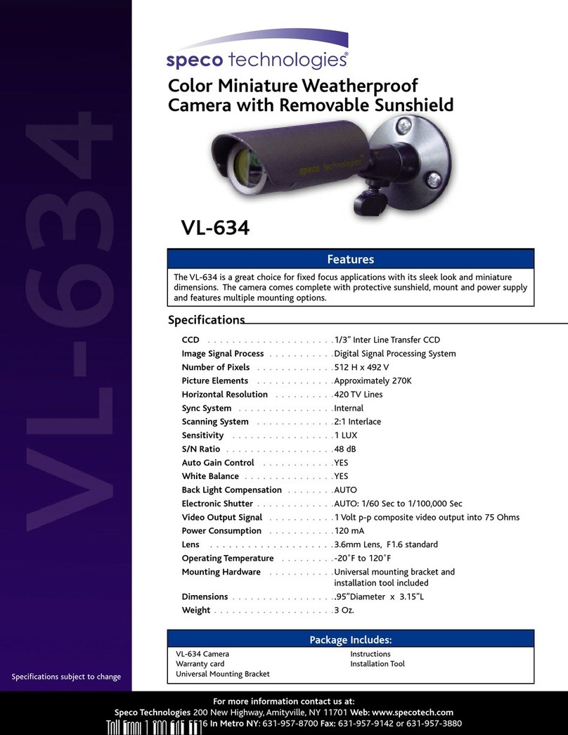 Speco VL-634 User manual