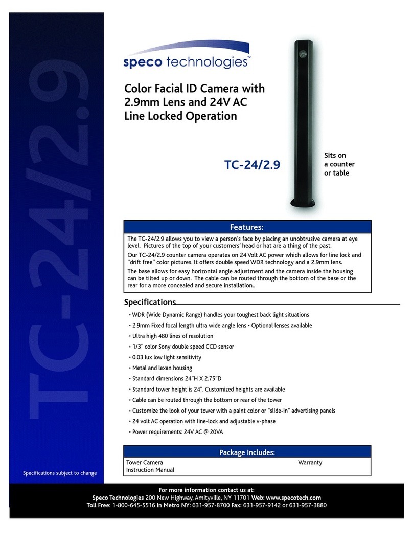 Speco TC-24/2.9 User manual