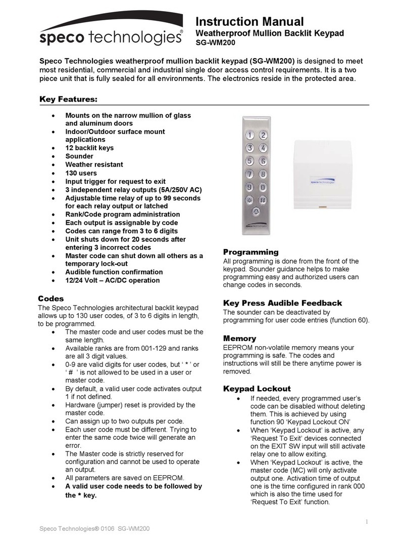 Speco SG-WM200 instruction manual