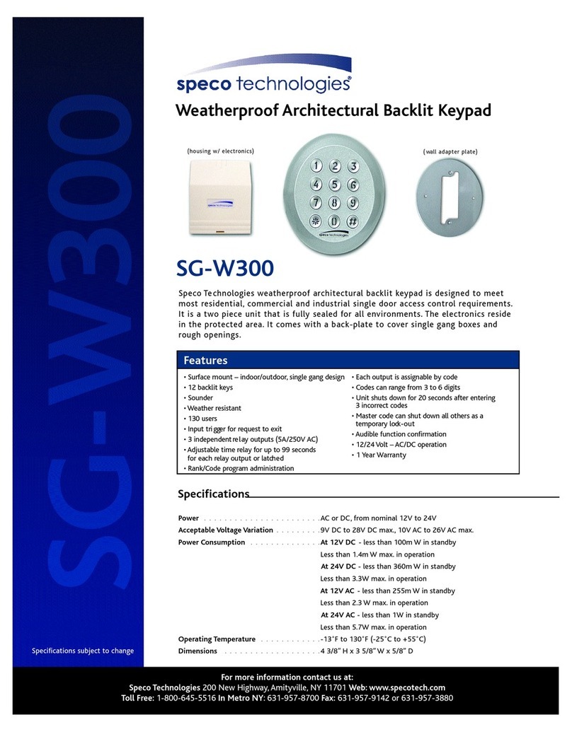 Speco SG-W300 User manual