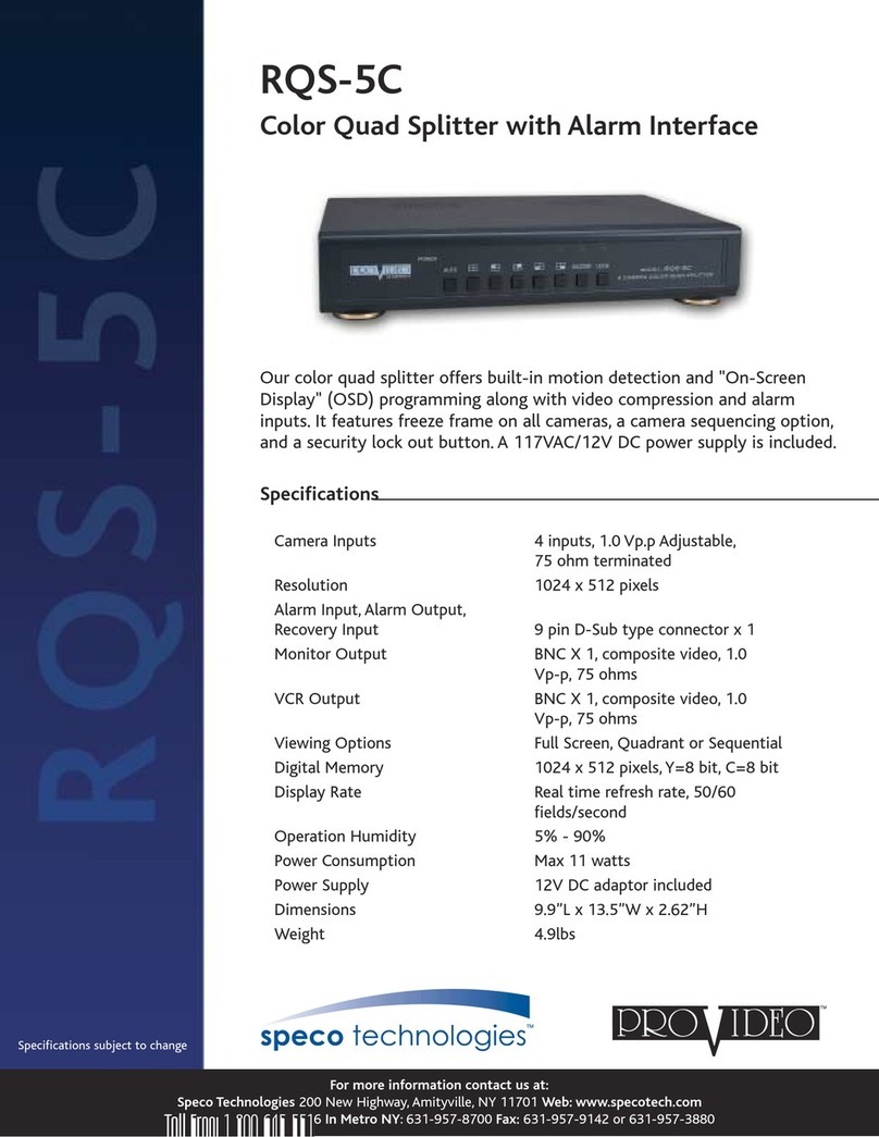 Speco RQS-5C User manual