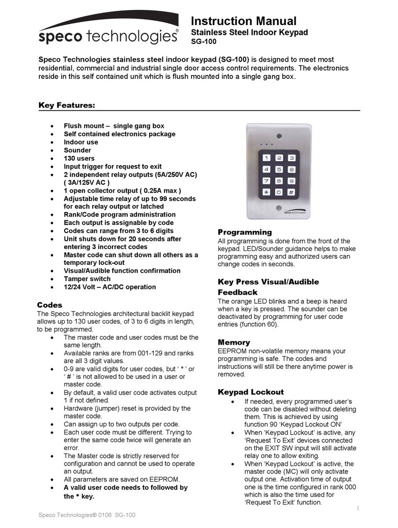 Speco SG-100 instruction manual