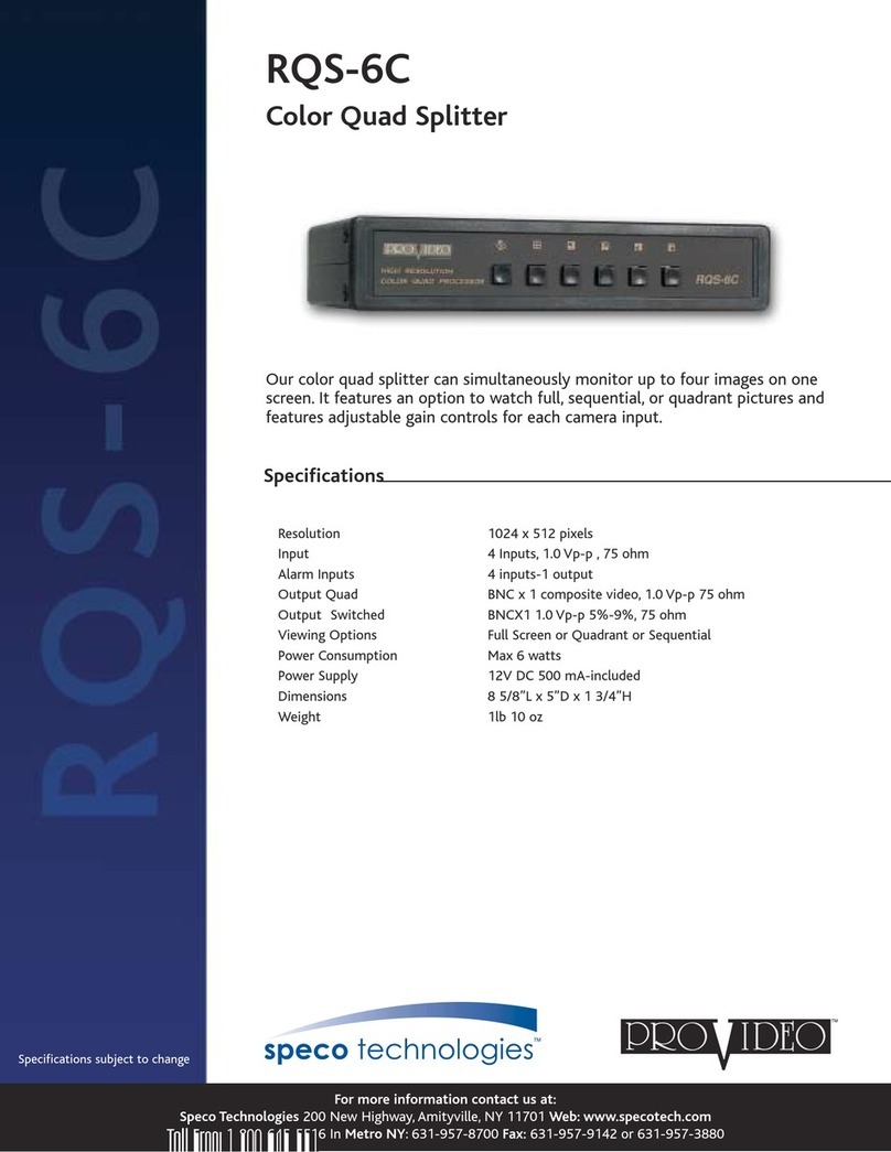 Speco RQS-6C Specifications