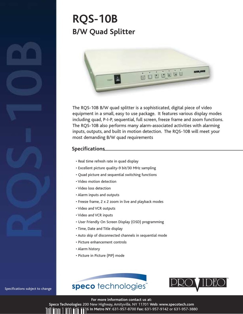 Speco RQS-10B Specifications