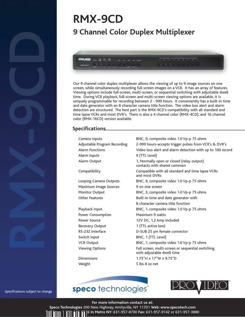 Speco RMX-9CD Specifications