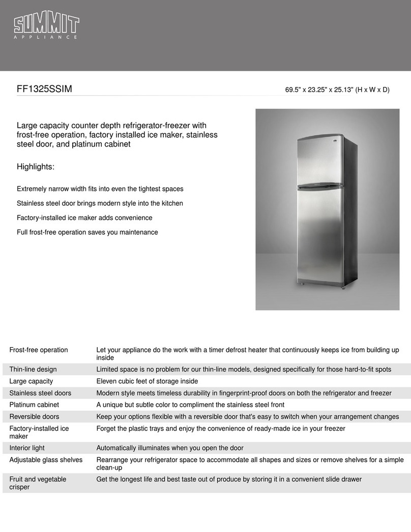 Summit FF1325SSIM User manual Summit FF1325SSIM User manual