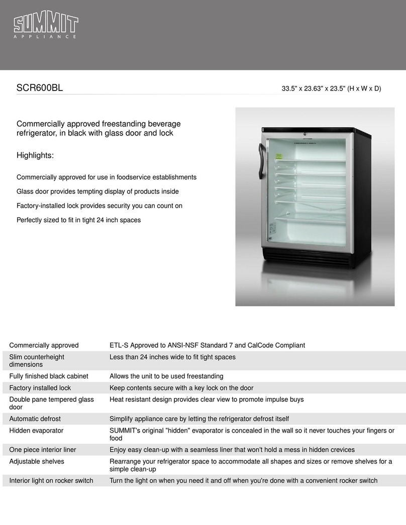 Summit SCR-600BL Series User manual