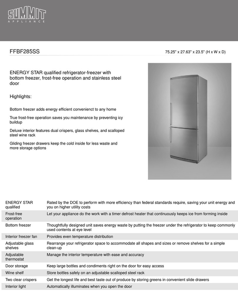 Summit FFBF285SS Specifications