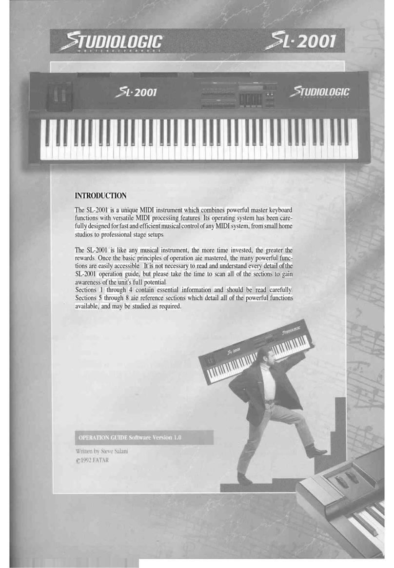 Studio Logic SL-2001 User manual