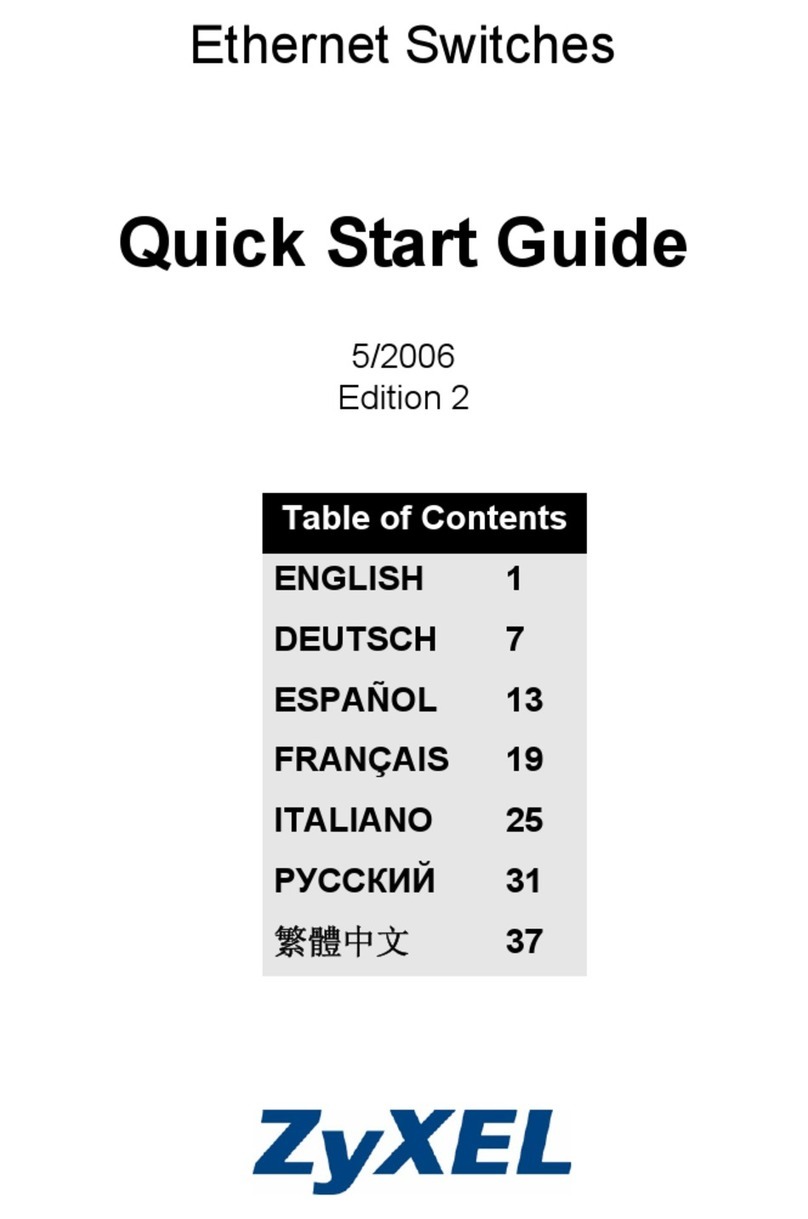 ZyXEL Communications Dimension Ethernet Switches quick start guide