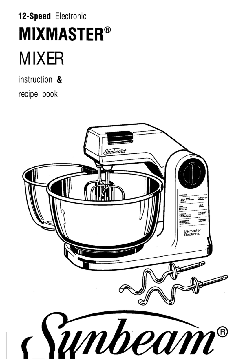 Sunbeam Mixmaster 2355 Instruction/recipe booklet