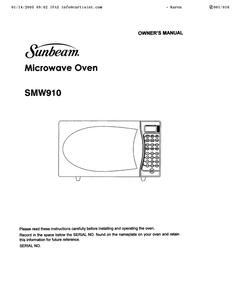 Sunbeam SMW910 User manual