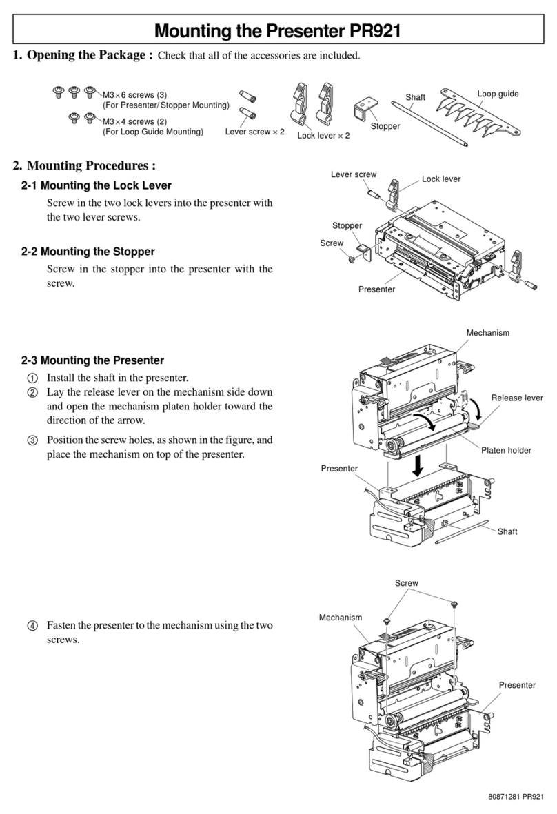 Star Micronics PR921 Mounting guide