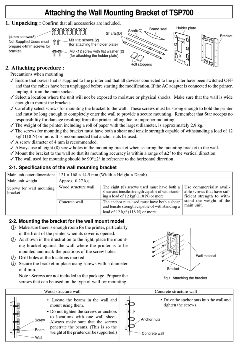 Star Micronics TSP700 Series User manual