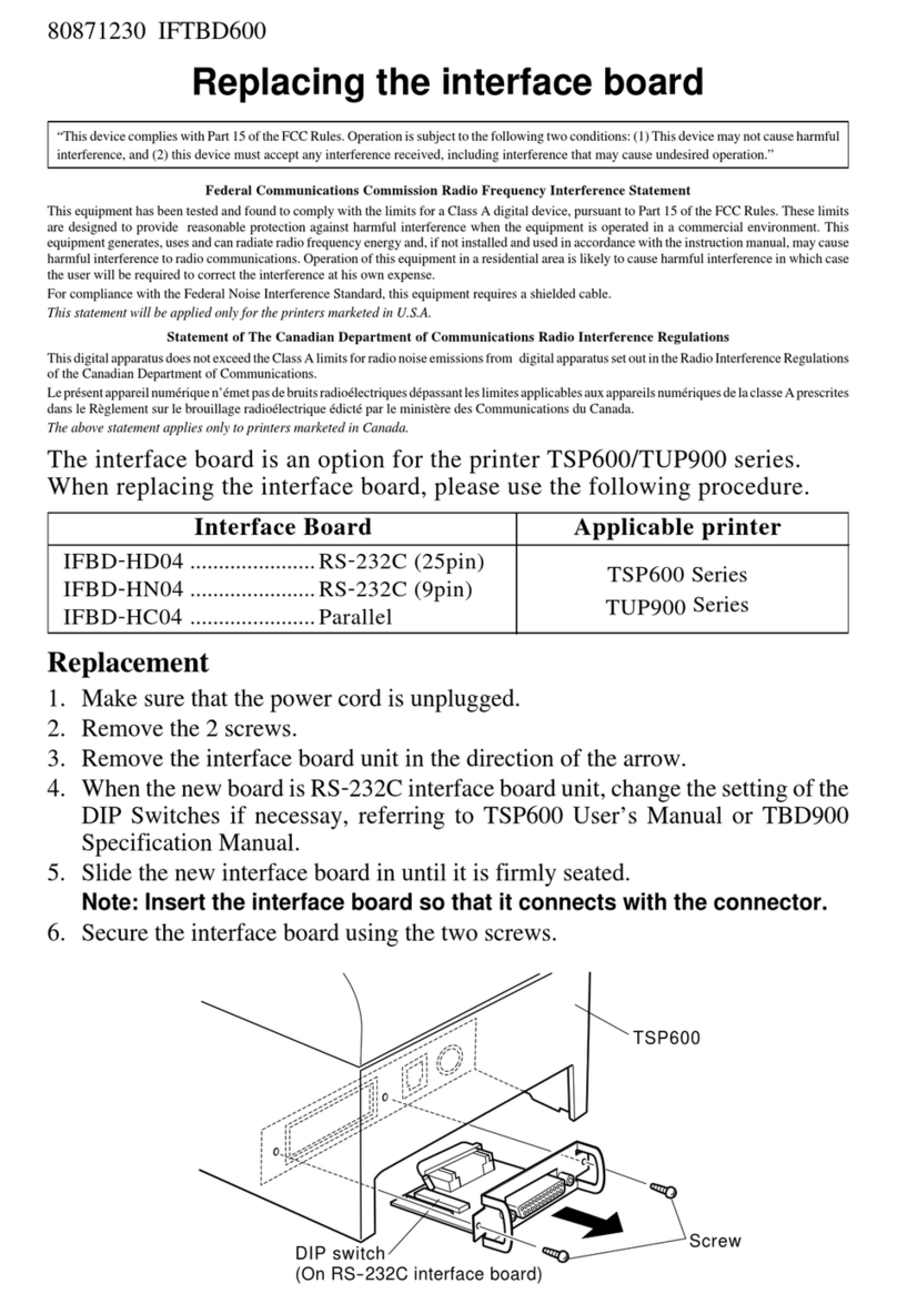Star Micronics TSP600 Series Manual