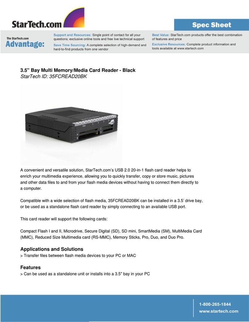 StarTech.com 35FCREAD20BK System manual