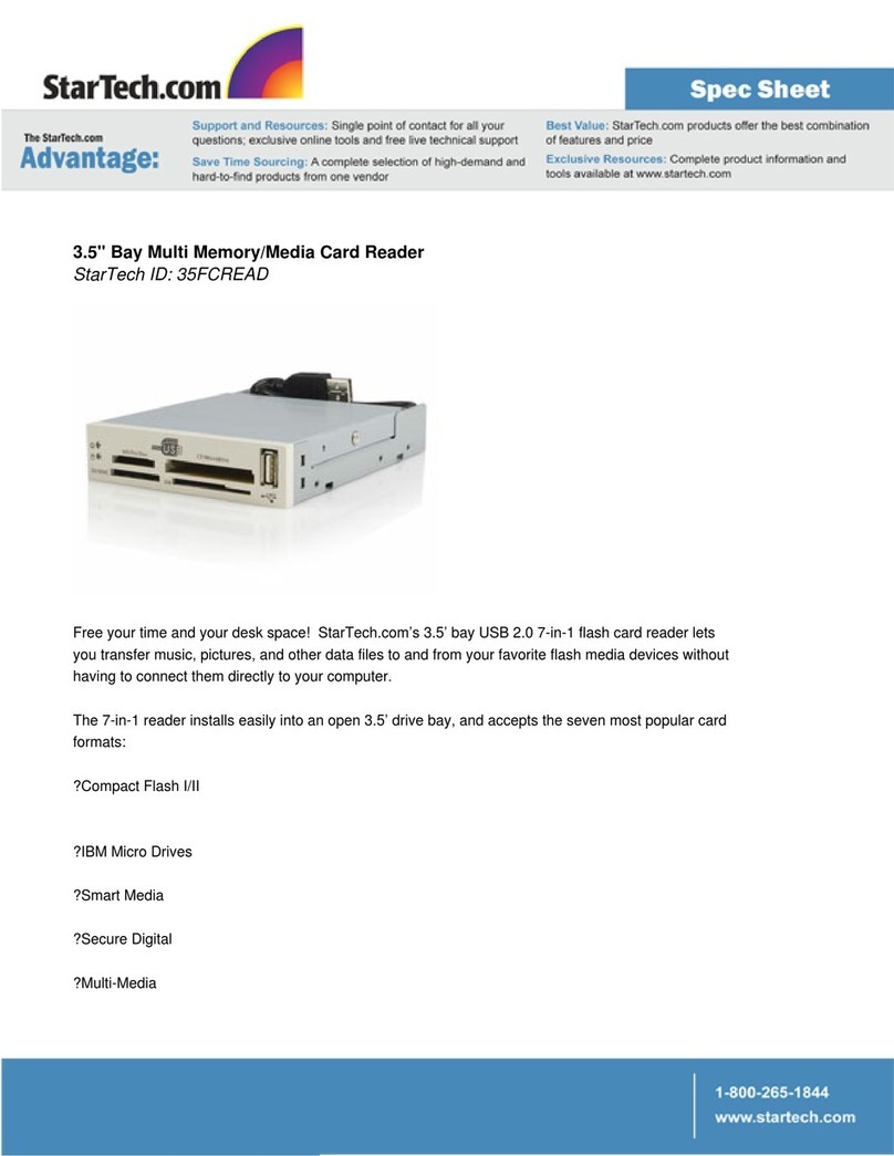 StarTech.com 35FCREAD System manual StarTech.com 35FCREAD System manual