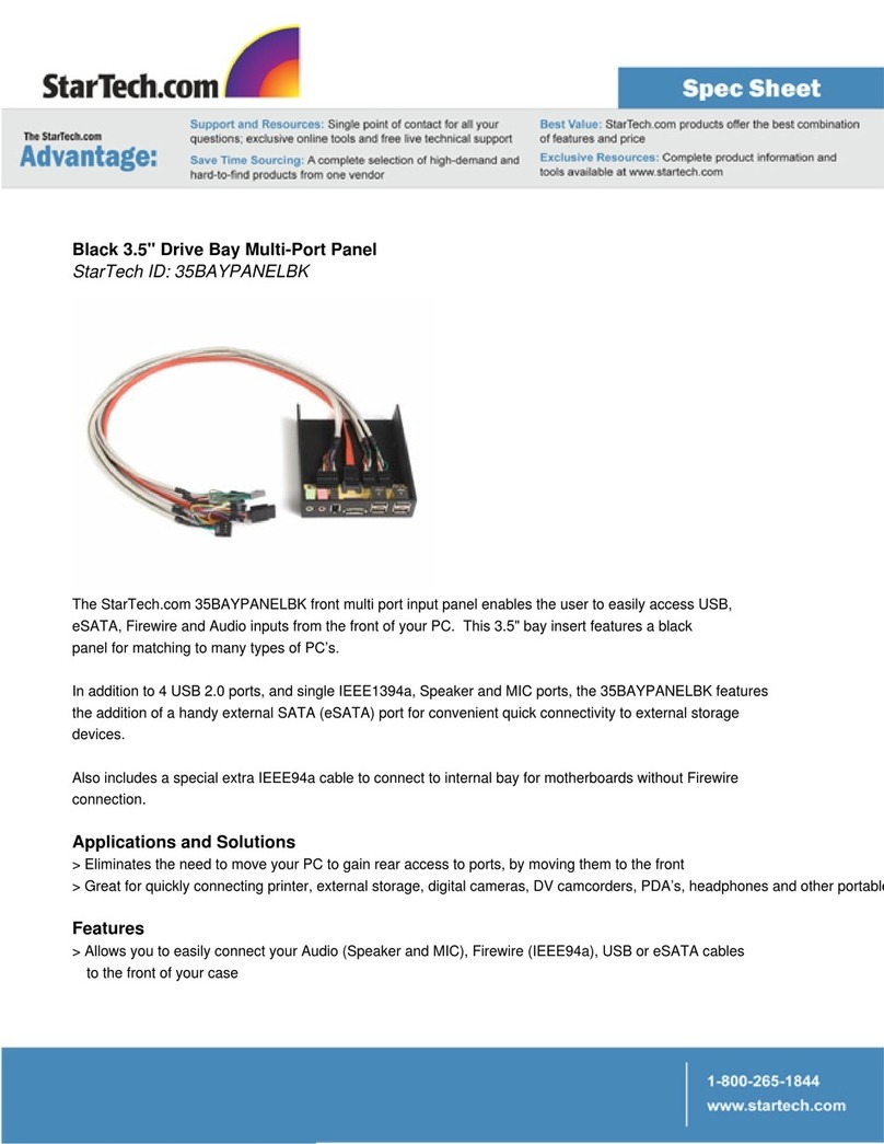 StarTech.com 35BAYPANELBK System manual
