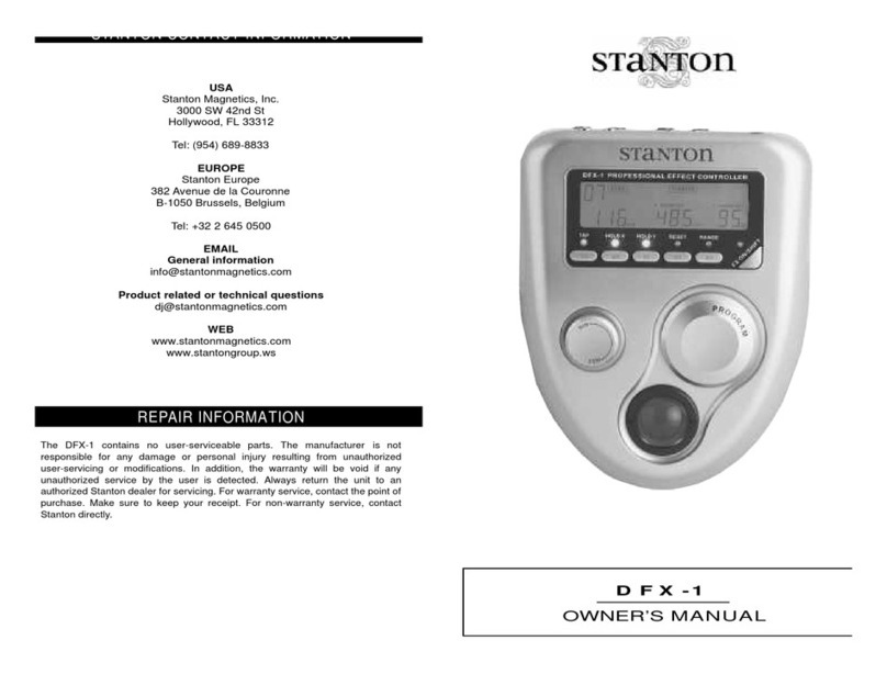 Stanton DFX-1 User manual