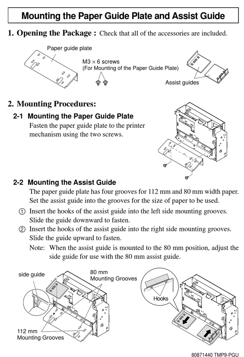 Star Micronics TMP900 Installation instructions manual