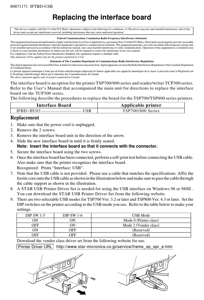 Star Micronics TCP300 Series install guide