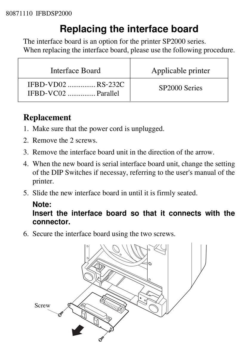 Star Micronics SP2000 supplementary guide