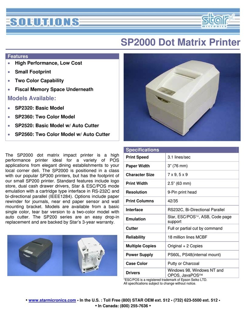 Star Micronics SP2000 User manual