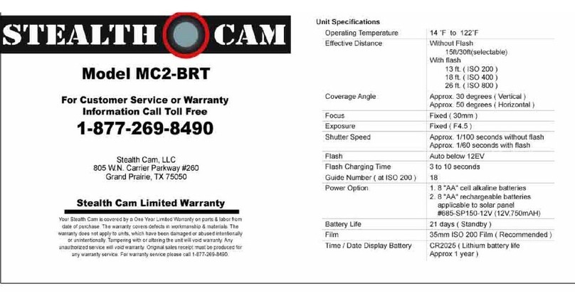 Stealth Cam MC2-BRT user guide