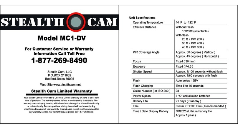 Stealth Cam MC1-DV User manual