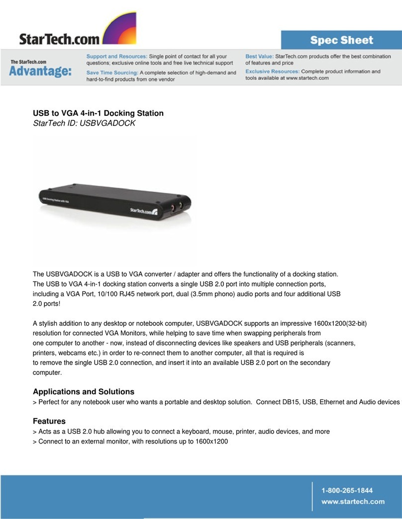 StarTech.com USBVGADOCK User manual