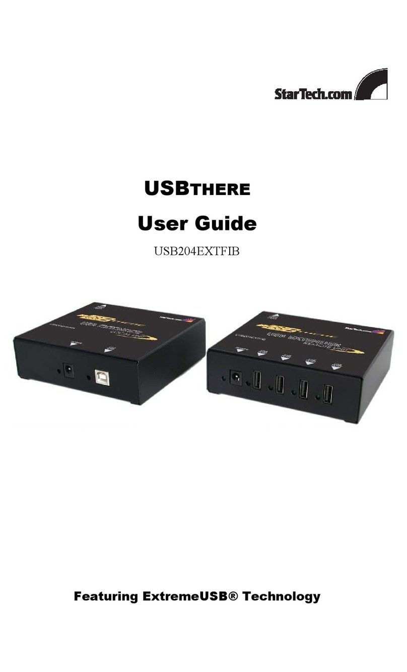 StarTech.com USBthere USB204EXTFIB User manual StarTech.com USBthere USB204EXTFIB User manual