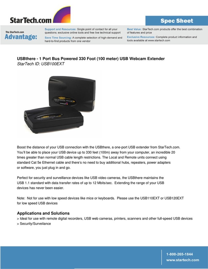 StarTech.com USBthere USB100EXT User manual StarTech.com USBthere USB100EXT User manual