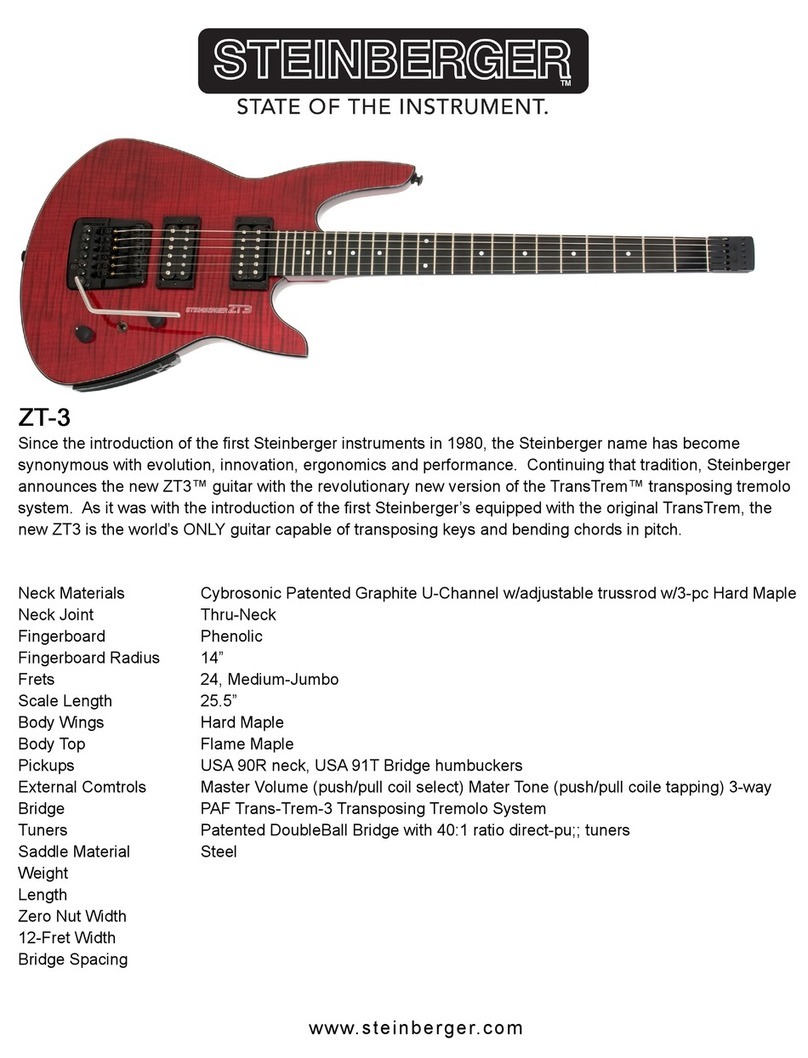 Steinberger ZT3 TransTrem User manual