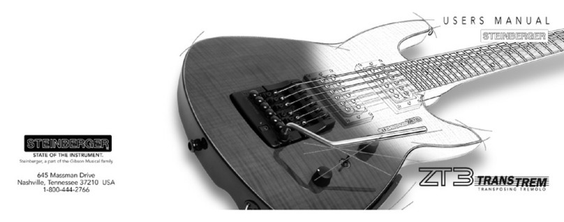 Steinberger ZT3 TransTrem User manual