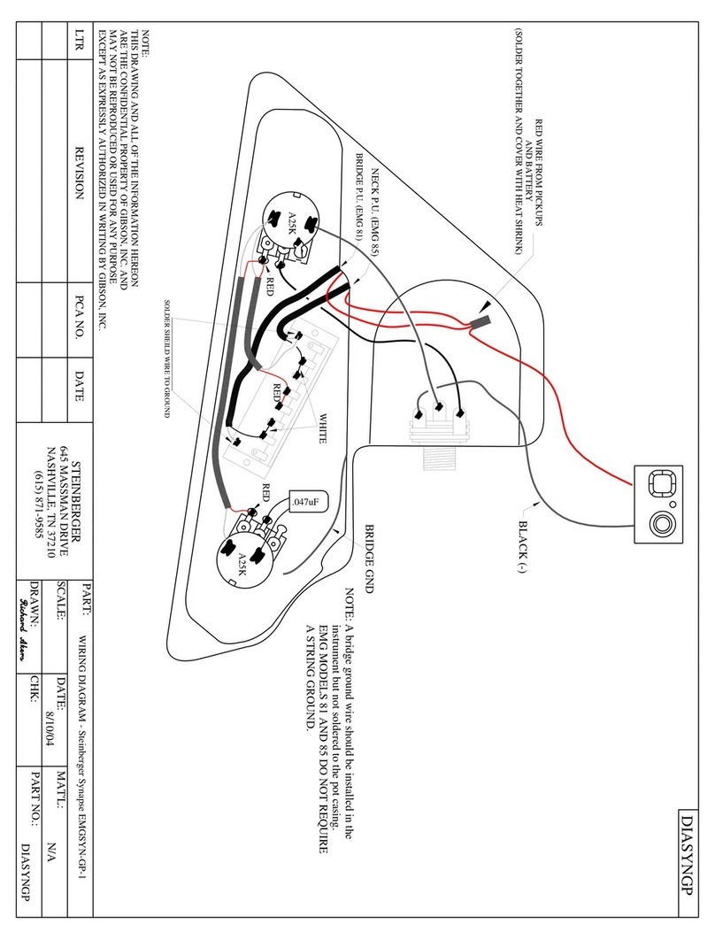 Steinberger Synapse EMGSYN-GP-1 User manual
