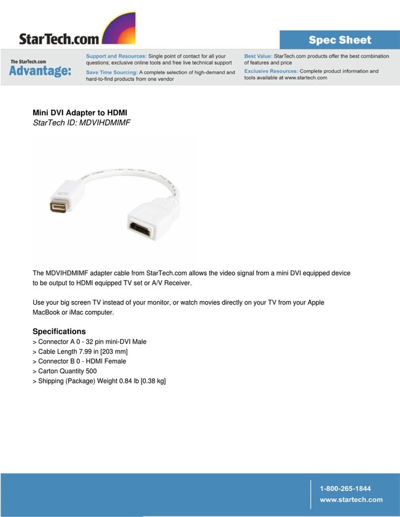 StarTech.com MDVIHDMIMF User manual