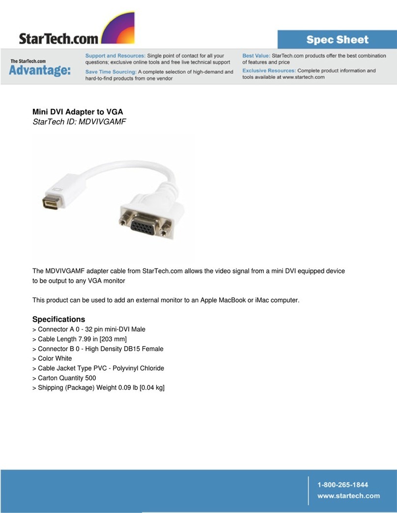 StarTech.com MDVIVGAMF User manual StarTech.com MDVIVGAMF User manual