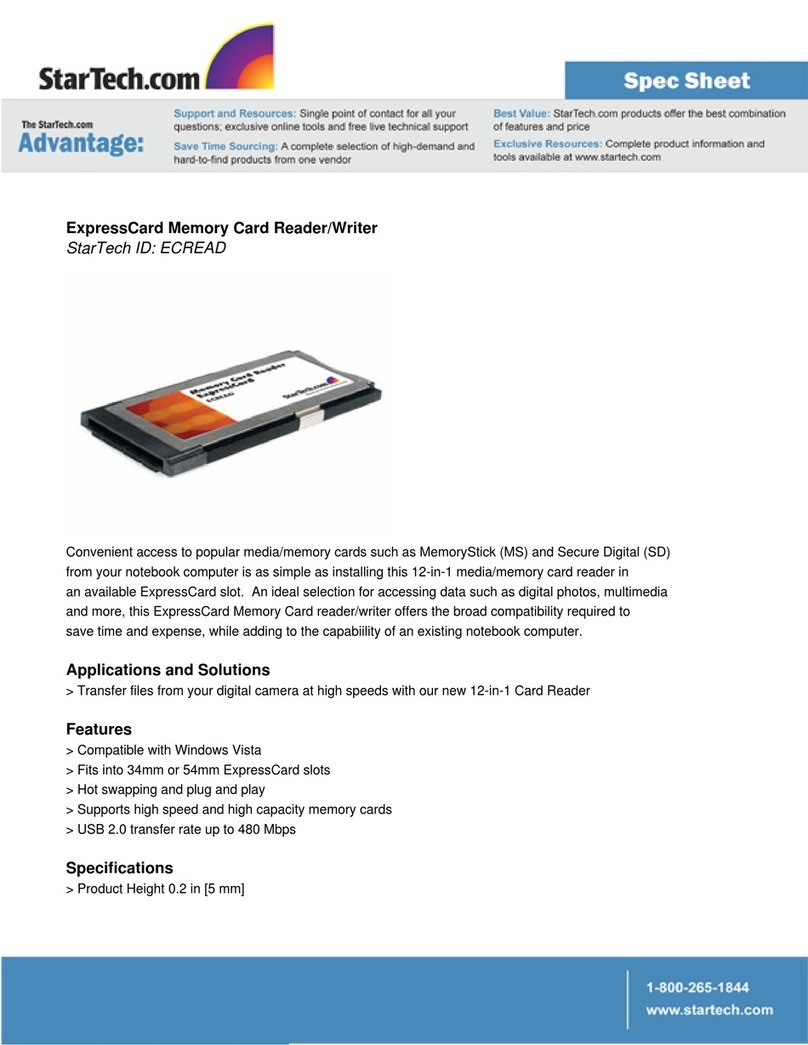 StarTech.com ECREAD Specifications