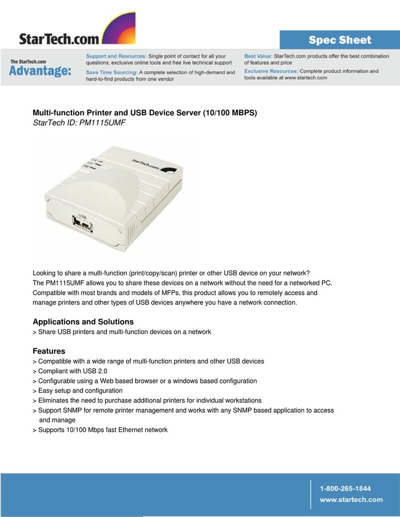 StarTech.com PM1115UMF Specifications