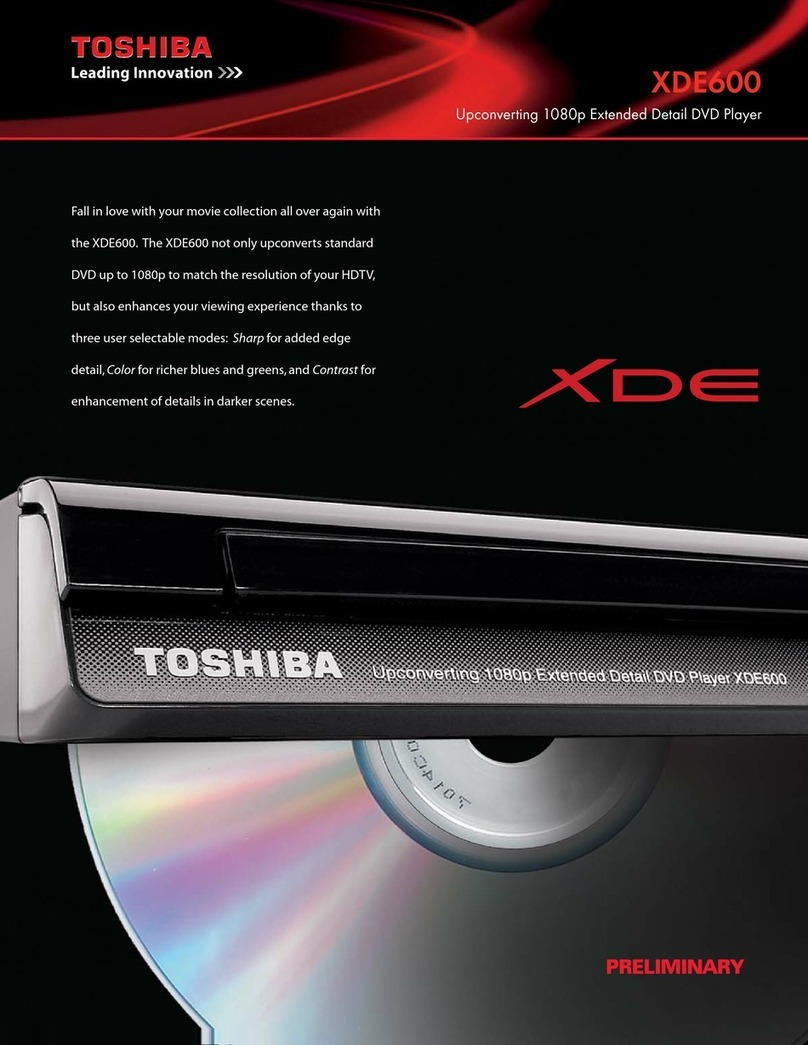 Toshiba XDE600 User manual