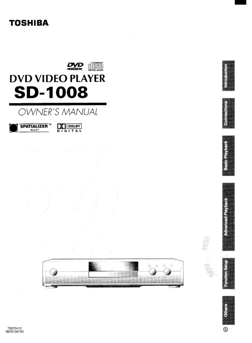 Toshiba SD-1008 owner's manual