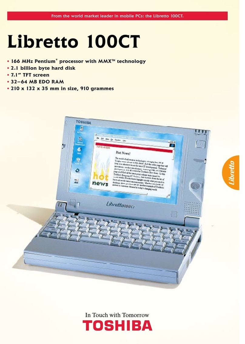 Toshiba Libretto 100CT Specifications