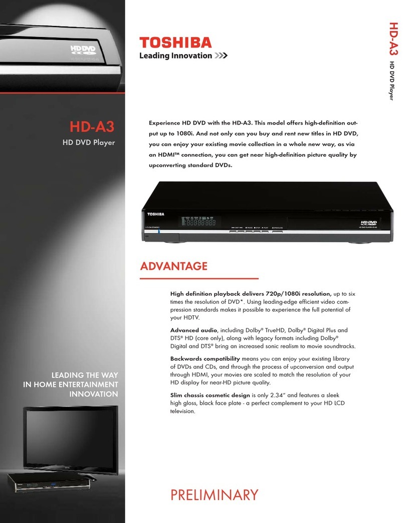 Toshiba HD-A3 - HD DVD Player User manual