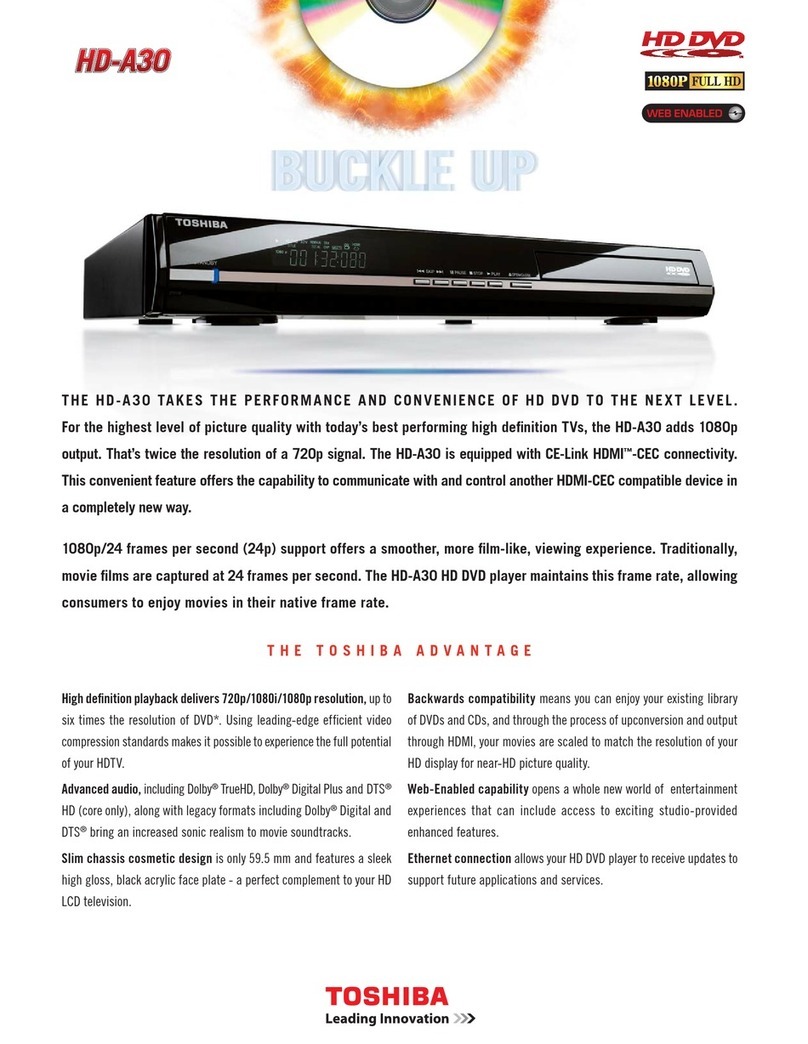 Toshiba HD-A30 - HD DVD Player User manual