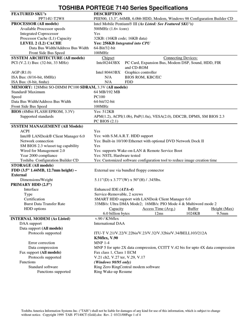 Toshiba Portege 7140CT User manual