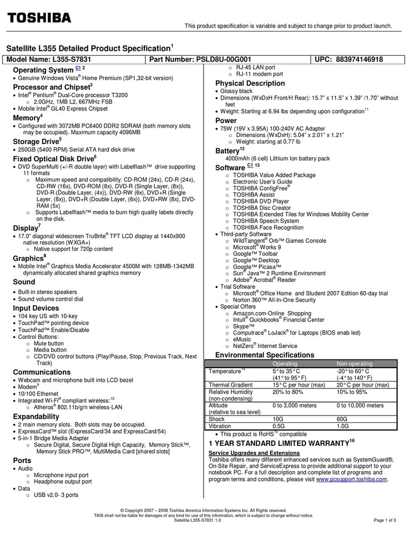 Toshiba Portege 4000 Installation instructions