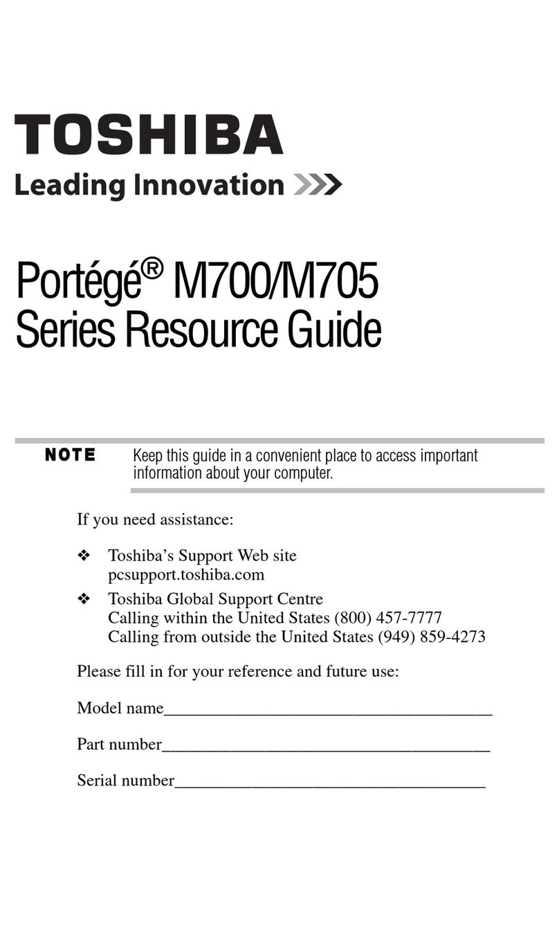 Toshiba Portege M700-0GJ01J User manual