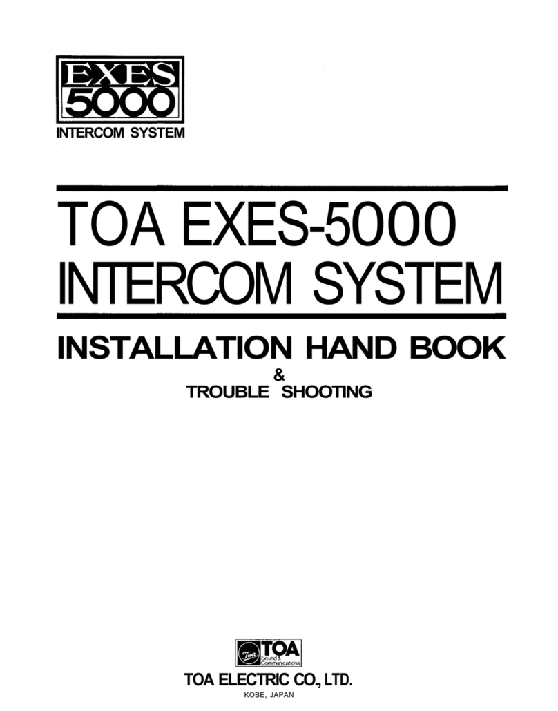 Toa EXES-5000 Installation handbook